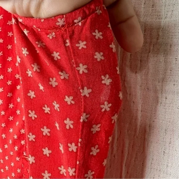 Free People Floral Print Front Scoop Neck Sleeveless A-Line Mini Dress size 4 - Picture 3 of 5